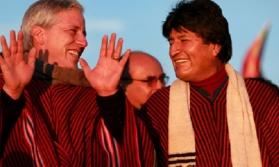 Álvaro García Linea y Evo Morales/Foto. RRSS