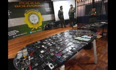 En el operativo la Policía se incautó de 805 teléfonos celulares