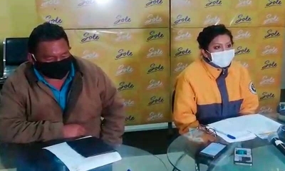 El ejecutivo de los choferes junto a Chapetón. Foto captura.