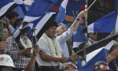 Evo Morales durante la campaña de 2014. Foto: ABI