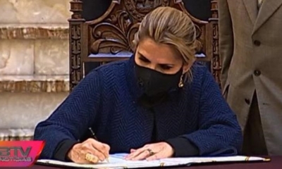 La presidenta Jeanine Áñez. | Foto archivo | Btv