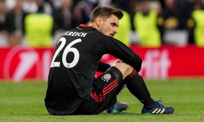 Ulreich se lamenta de su error en la Champions. Foto: EFE