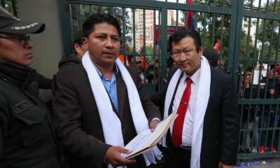 Chi Hyun Chung (d), candidato a la presidencia por el Frente Para la Victoria (FPV), de cara a las elecciones generales del próximo 3 de mayo 