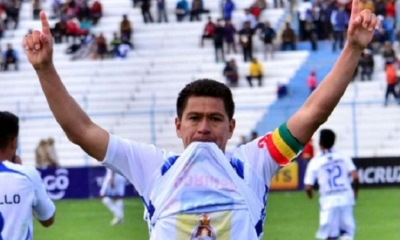 Saucedo celebrando uno de sus goles. Foto: APG