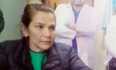 Añez durante la audiencia. | Erbol