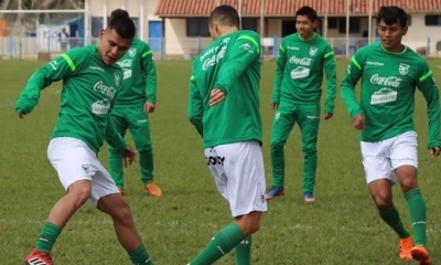 Foto / Archivo : Una sesión de entrenamiento de los jugadores de la Selección.