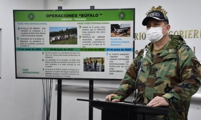 El director de la Fuerza Especial de Lucha Contra el Narcotráfico (Felcn), Juan Percy Frías.