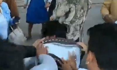 Seguidores de Carlos Mesa agredieron al dirigente del MAS/Foto. Captura de pantalla