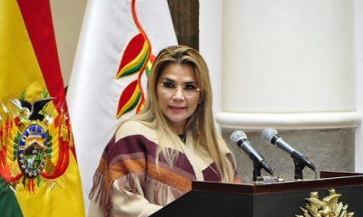 La presidenta Jeanine Áñez 
