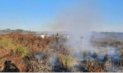 Incendio en San Matías. Foto: RRSS