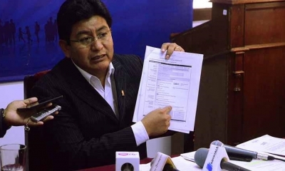 Foto / Archivo : El diputado del MAS Edgar Montaño. 