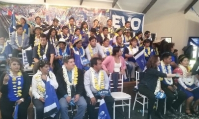 Así presentó Evo Morales a los candidatos/Foto. RRSS