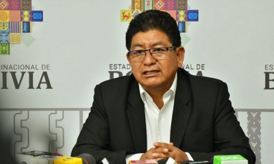 El ministro de Obras Públicas, Edgar Montaño.