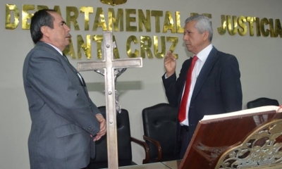 Mirael Salguero Palma nuevo presidente del Tribunal Departamental de Justicia de Santa Cruz/Foto. RRSS