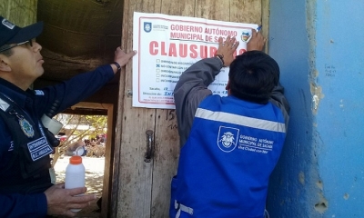 El operativo dio como resultado la clausura de discotecas, chicherías y puntos de venta de bebidas alcohólicas en Sacaba. Foto: RRSS