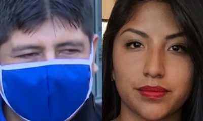 El diputado del MAS Rolando Cuéllar y Evaliz Morales.