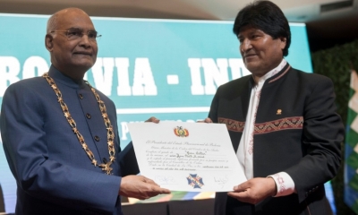 Ram Nath Kovind y Evo Morales/Foto.ABI 
