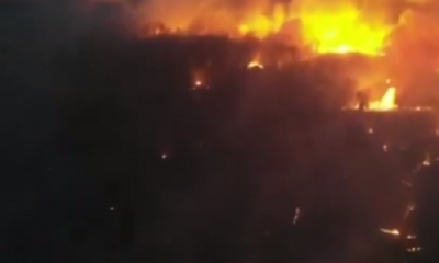 El incendio continua/Foto. Captura de pantalla