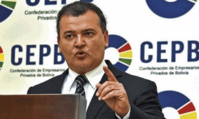 El presidente de la Confederación de Empresarios Privados de Bolivia (CEPB), Ronald Nostas