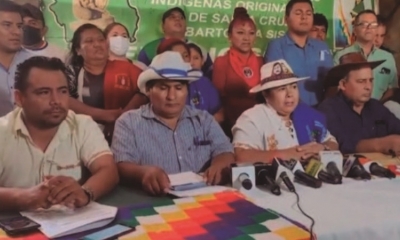 Conferencia de prensa que brindó el denominado Bloque de Oriente, la pasada jornada