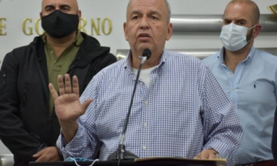 El ministro Arturo Murillo en conferencia de prensa. | Ministerio de Gobierno