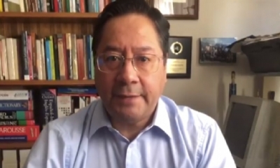 El candidato a la presidencia por el Movimiento al Socialismo (MAS), Luis Arce