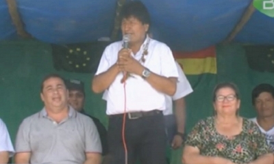 Presidente Evo Morales. Foto: Btv (Facebook)