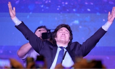 El candidato de ultraderecha Javier Milei
