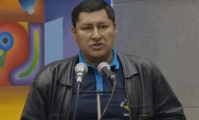 Grover Cuevas, dirigente de la Confederación de Transporte Libre/Foto. RRSS