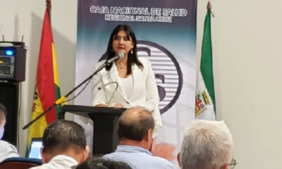 Silvida Gallegos, administradora de la CNS Regional Santa Cruz/Foto. Gísela Vaca 