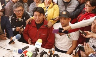 Marco Pumari y Luis Fernando Camacho. | Captura de pantalla