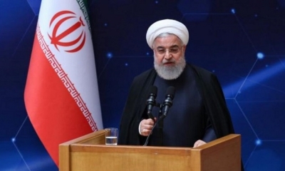 El presidente de Irán, Hassan Rounani emitió sus declaraciones durante una ceremonia para conmemorar el Día Nacional de Tecnología Nuclear en Teherán.