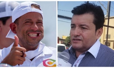 Luis Fernando Camacho (izq.)y Jhonny Fernández.