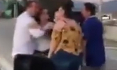 Los hombre se fueron antes de que llegue la Policía/Foto. Captura de pantalla