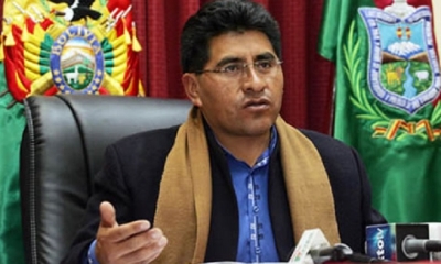 César Cocarico, ministro de Desarrollo Rural y Tierras/Foto. RRSS