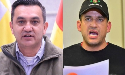exministro de la Presidencia, Yerko Núñez, y el exlíder cívico Luis Fernando Camacho,