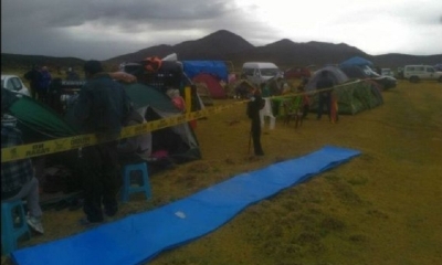 Gran expectativa del público por el paso del Rally Dakar. 