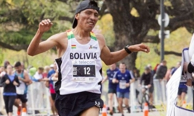 El atleta boliviano Héctor Garibay Flores (Oruro)
