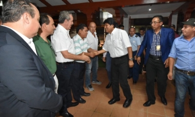 Evo Morales con los ejecutivos de Anapo/Foto. RRSS