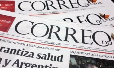 El diario Correo del Sur está ubicado en Sucre. Foto: ANP