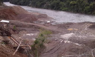 Actividades mineras en cercanías del Madidi.