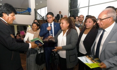 Así fue la reunión con Morales/Foto. ABI
