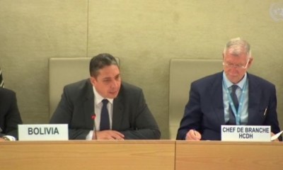 El ministro de Justicia, Héctor Arce en el Examen Periódico Universal (EPU) | @MinJusticiaBol
