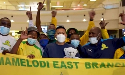 Captura de pantalla del video que publico el Mamelodi Sundowns en su cuenta de facebook.