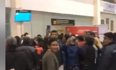 El candidato paso un mal momento en el aeropuerto/Foto. Captura de pantalla