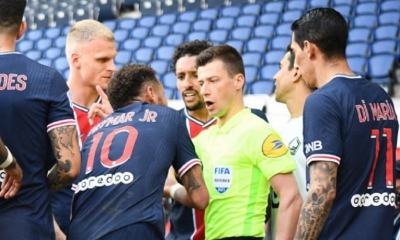 Neymar y Tiago Djalo fueron expulsados/Foto. Captura de pantalla