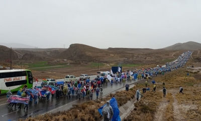 Marcha hacia La Paz /Foto: ABI