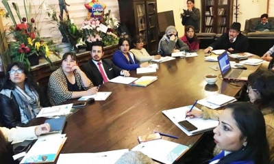 La reunión de la autoridades/Foto. RM