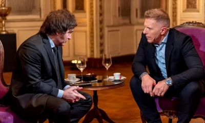Alejandro Fantino entrevistando a Javier Milei