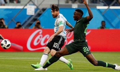 Messi anotó el primer gol para la albiceleste en el minuto 14 del primer tiempo. Foto: RT